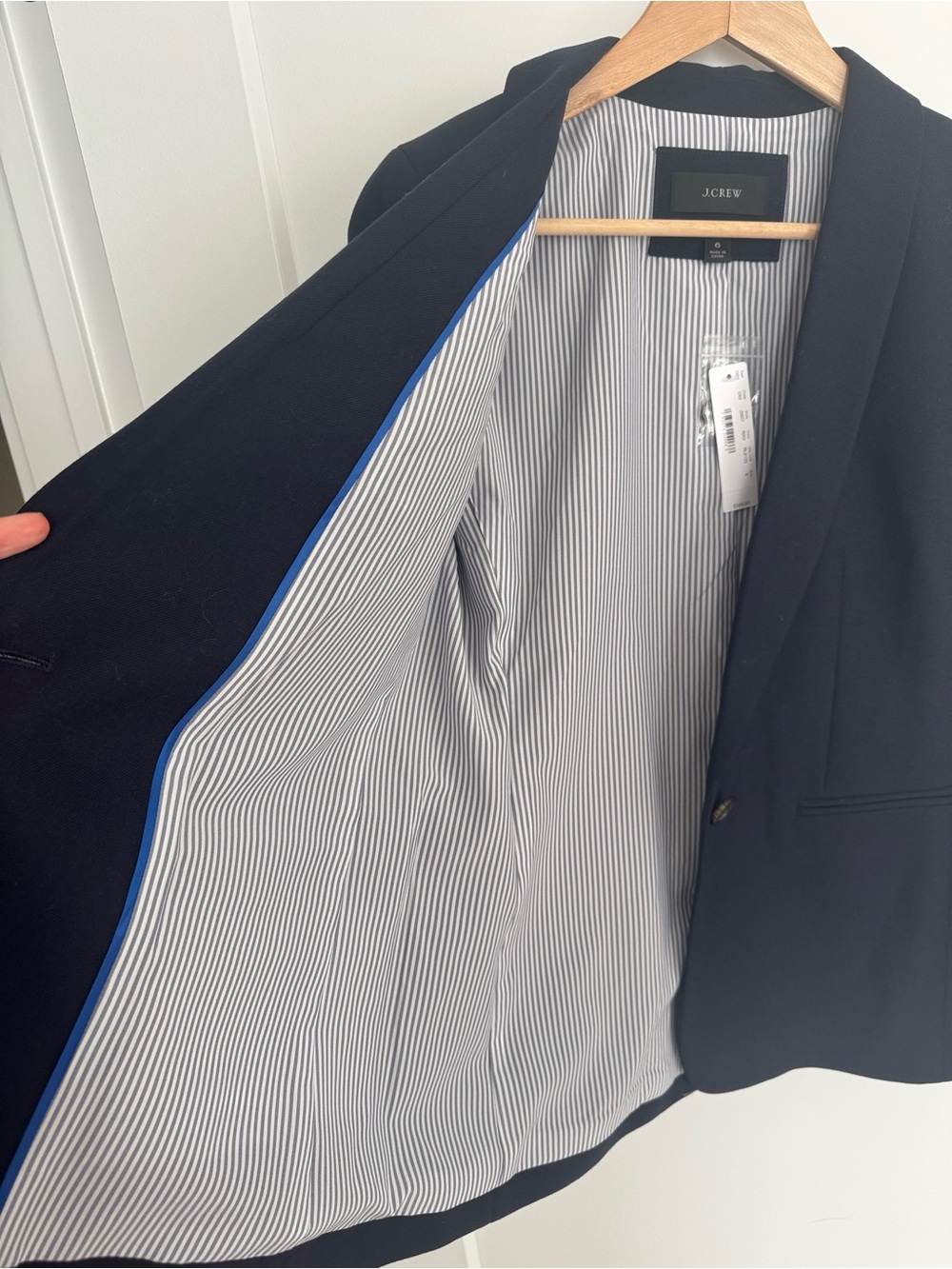 J. Crew Dark Navy Shawl-Collar Blazer - Picture 5 of 9